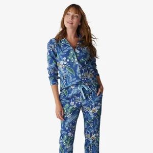 Rifle Paper Co x Company Store Pajama Set Blue Floral
